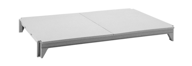 Cambro CPSK1824S1480 Camshelving® Premium Polymer Solid Shelf Plate Kit - 18" x 24", Speckled Gray