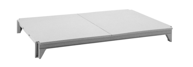 Cambro CPSK2448S1480 Camshelving® Premium Polymer Solid Shelf Plate Kit - 24" x 48", Speckled Gray
