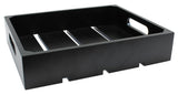 TableCraft CRATE12BK Gastro Half Size Painted Wood Serving / Display Crate 12-3/4" x 10-1/2" x 2-3/4"Deep - Black -  8/Case