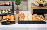 TableCraft CRATE12BK Gastro Half Size Painted Wood Serving / Display Crate 12-3/4" x 10-1/2" x 2-3/4"Deep - Black -  8/Case