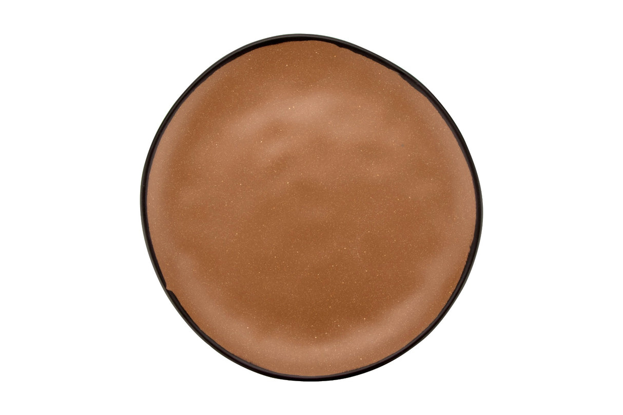 GET CS-100-TP Melamine Plate Round 10-1/2", Speckled Taupe