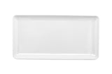 GET CS-1156-W Midtown Melamine Rectangular Coupe Platter 11-1/2" x 6" - White - 12/Case