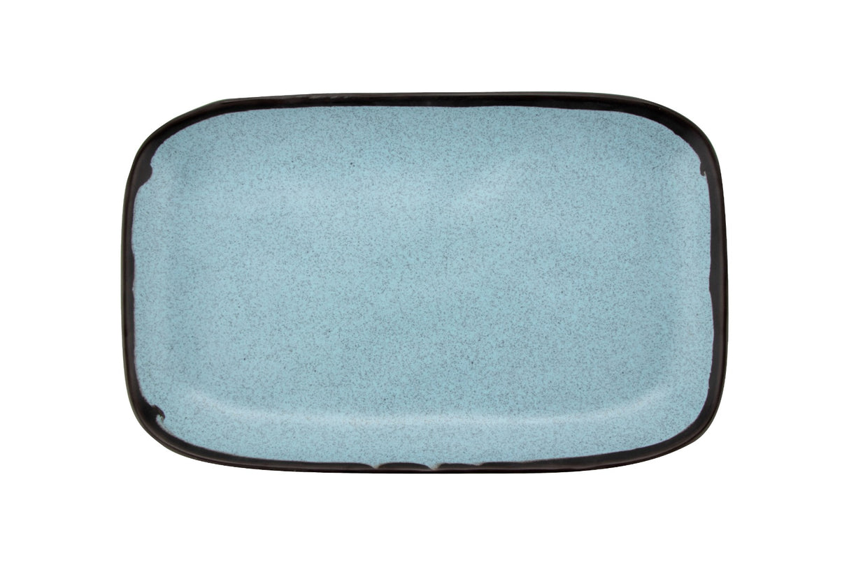 GET CS-1170-GBL Melamine Plate Rectangular 12", Gray Blue