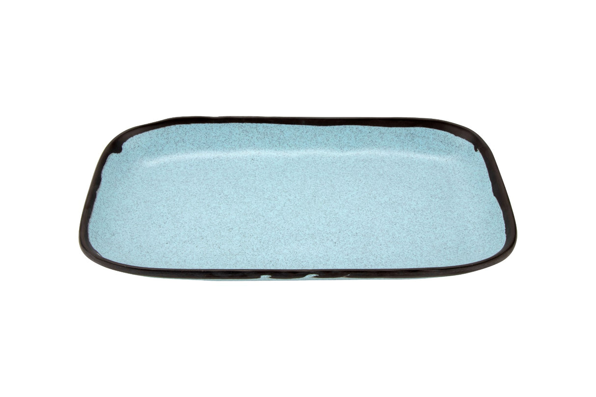 GET CS-1170-GBL Melamine Plate Rectangular 12", Gray Blue