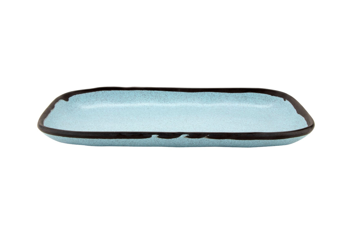 GET CS-1170-GBL Melamine Plate Rectangular 12", Gray Blue