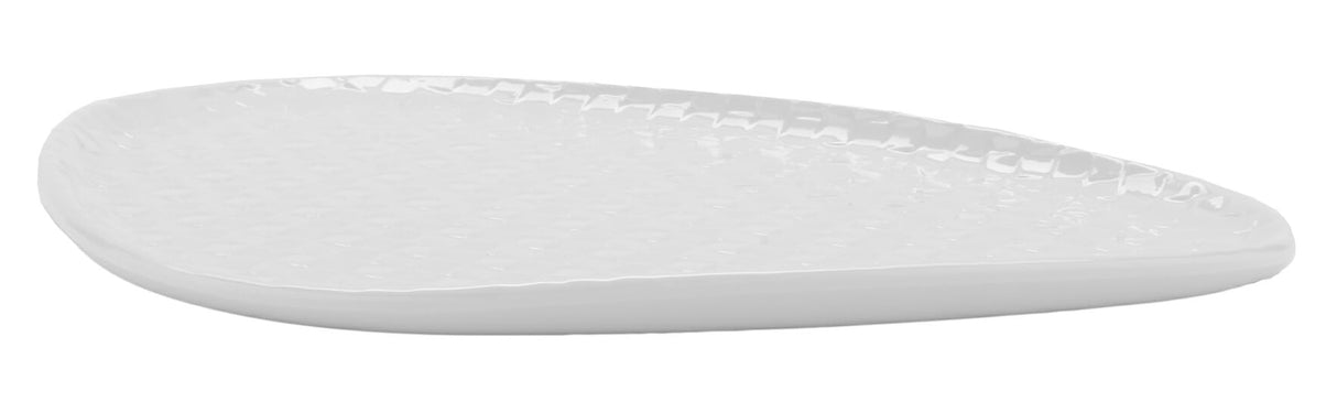 GET CS-1180-CN-W Coralline Melamine Freestyle Triangle Plate 10-3/4" x 8-3/4" x 6-3/4" - White - 12/Case