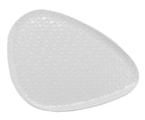 GET CS-1180-CN-W Coralline Melamine Freestyle Triangle Plate 10-3/4" x 8-3/4" x 6-3/4" - White - 12/Case