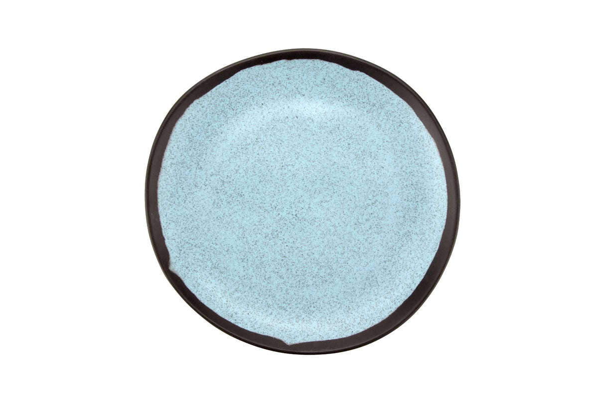 GET CS-70-GBL Melamine Plate Round 7", Grayish Blue