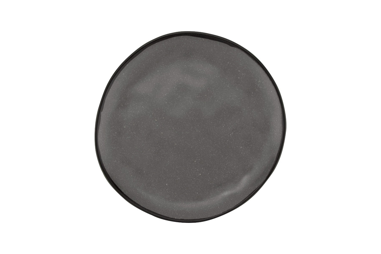 GET CS-90-GR Melamine Plate Round 9", Speckled Gray