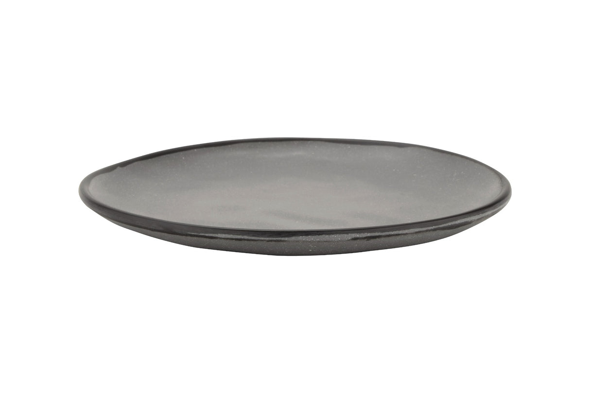 GET CS-90-GR Melamine Plate Round 9", Speckled Gray
