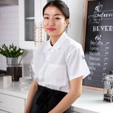 Chef Revival CS006WH-XL Unisex Poly/Cotton Short Sleeve Cook Shirt with Front Snaps and Chest Pocket - White - Size X-Large
