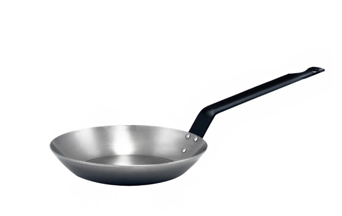 American Metalcraft CSFP12 Carbon Steel Fry Pan with Solid Metal Handle 12" - 4/Case