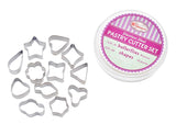 Winco CST-32 Stainless Steel 12-Piece Various Shapes Cookie Cutter Set with Storage Container - 60 Sets/Case