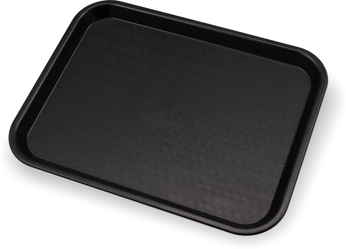 Carlisle CT101403 Cafe Polypropylene Fast Food Cafeteria Tray 11" x 14" - Black - 24/Case