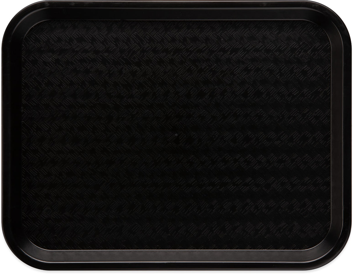 Carlisle CT101403 Cafe Polypropylene Fast Food Cafeteria Tray 11" x 14" - Black - 24/Case