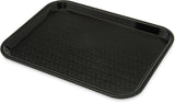 Carlisle CT101403 Cafe Polypropylene Fast Food Cafeteria Tray 11" x 14" - Black - 24/Case