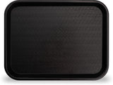 Carlisle CT101403 Cafe Polypropylene Fast Food Cafeteria Tray 11" x 14" - Black - 24/Case