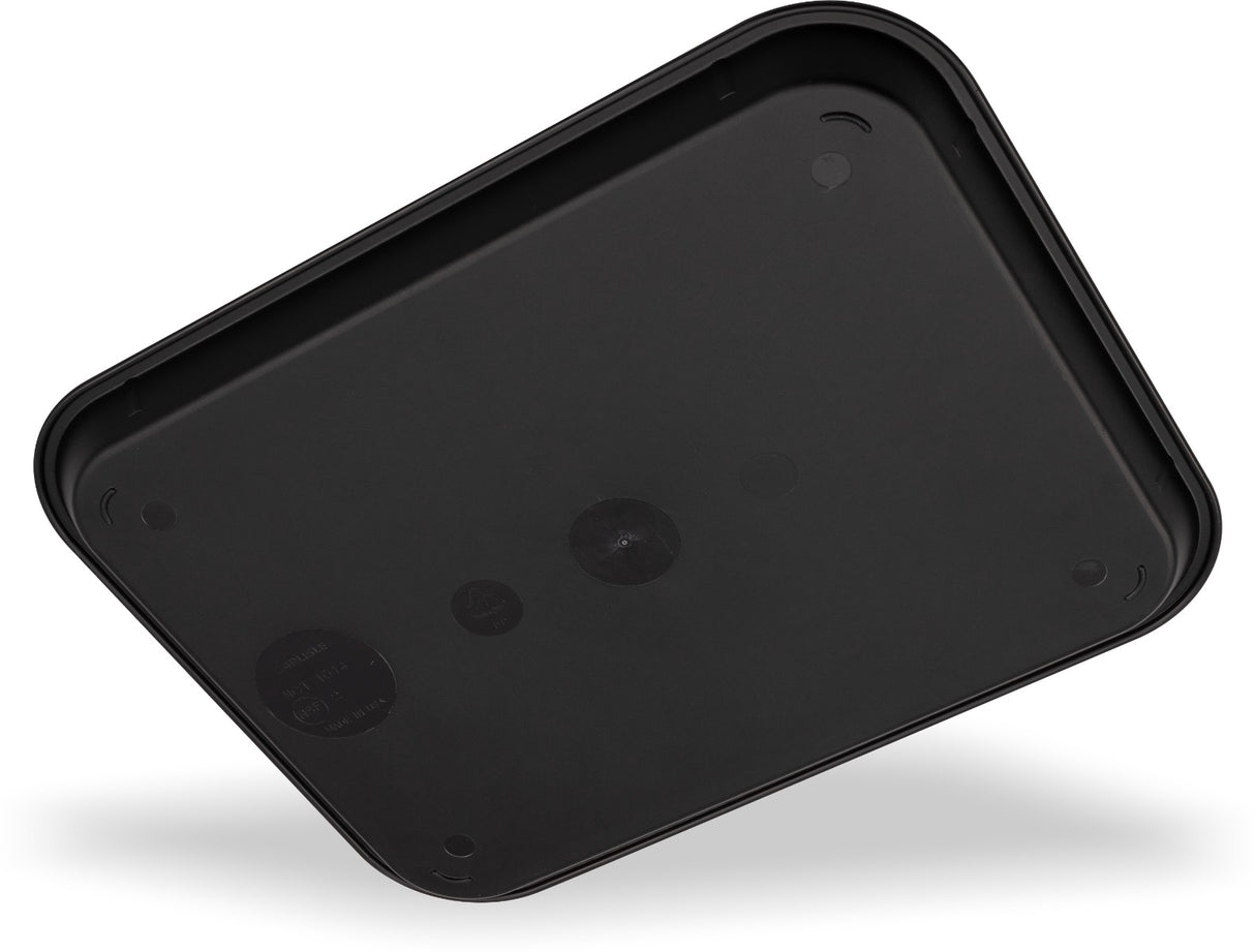 Carlisle CT101403 Cafe Polypropylene Fast Food Cafeteria Tray 11" x 14" - Black - 24/Case