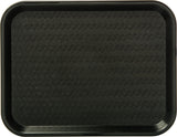 Carlisle CT101403 Cafe Polypropylene Fast Food Cafeteria Tray 11" x 14" - Black - 24/Case
