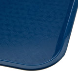 Carlisle CT101414 Cafe Polypropylene Fast Food Cafeteria Tray 11" x 14" - Blue - 24/Case
