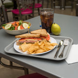 Carlisle CT101423 Cafe Polypropylene Fast Food Cafeteria Tray 11" x 14" - Gray - 24/Case