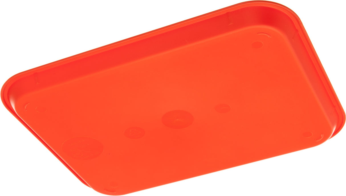 Carlisle CT101424 Cafe Polypropylene Fast Food Cafeteria Tray 11" x 14" - Orange - 24/Case