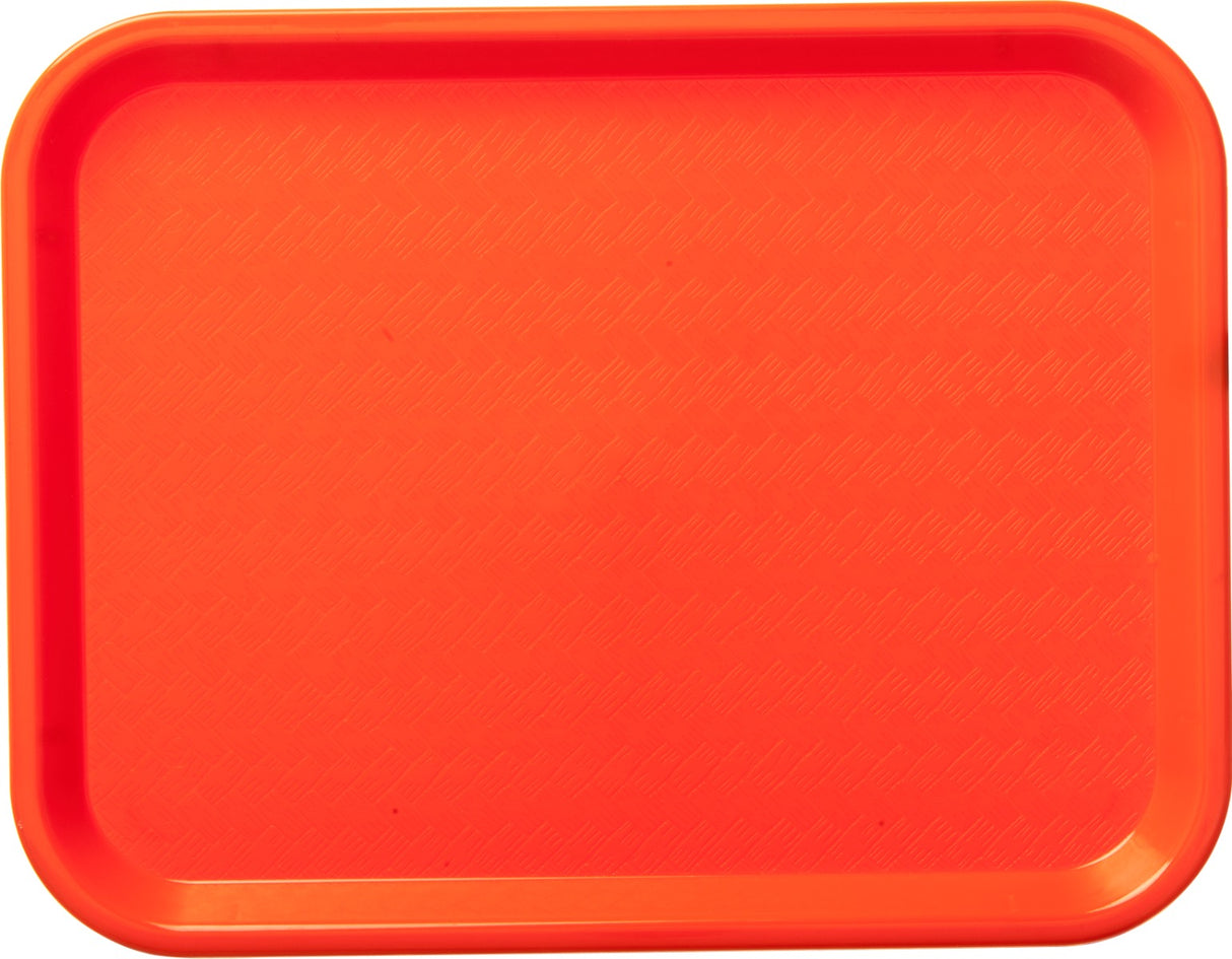 Carlisle CT101424 Cafe Polypropylene Fast Food Cafeteria Tray 11" x 14" - Orange - 24/Case