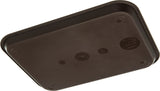 Carlisle CT101469 Cafe Polypropylene Fast Food Cafeteria Tray 10" x 14" - Chocolate - 24/Case