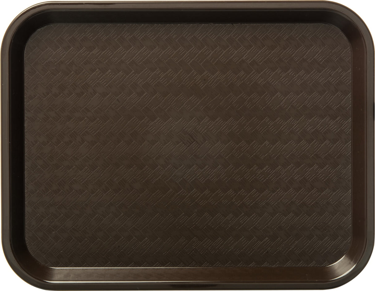 Carlisle CT101469 Cafe Polypropylene Fast Food Cafeteria Tray 10" x 14" - Chocolate - 24/Case
