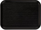 Carlisle CT121603 Cafe Polypropylene Fast Food Cafeteria Tray 12" x 16" - Black - 24/Case