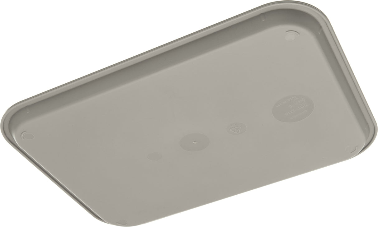 Carlisle CT121623 Cafe Polypropylene Fast Food Cafeteria Tray 12" x 16" - Gray - 24/Case