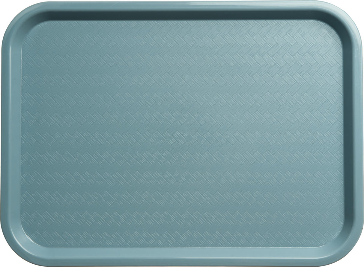 Carlisle CT121659 Cafe Polypropylene Fast Food Cafeteria Tray 12" x 16" - Slate Blue - 24/Case