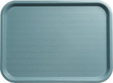 Carlisle CT121659 Cafe Polypropylene Fast Food Cafeteria Tray 12" x 16" - Slate Blue - 24/Case