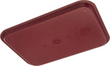 Carlisle CT121661 Cafe Polypropylene Fast Food Cafeteria Tray 12" x 16" - Burgundy - 24/Case