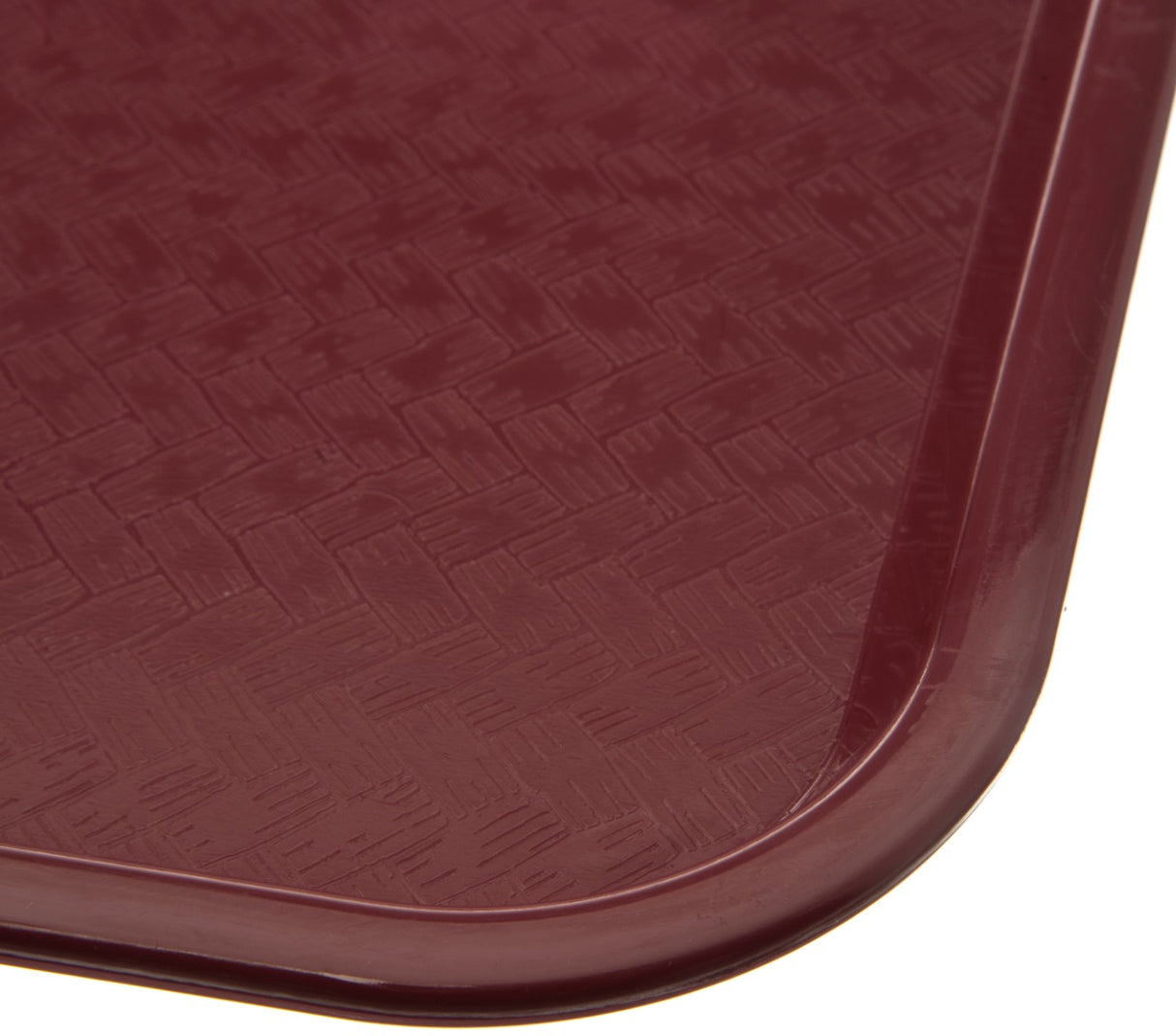 Carlisle CT121661 Cafe Polypropylene Fast Food Cafeteria Tray 12" x 16" - Burgundy - 24/Case