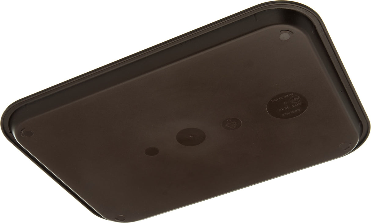 Carlisle CT121669 Cafe Polypropylene Fast Food Cafeteria Tray 12" x 16" - Chocolate - 24/Case