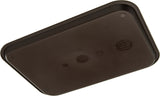 Carlisle CT121669 Cafe Polypropylene Fast Food Cafeteria Tray 12" x 16" - Chocolate - 24/Case