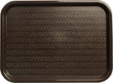 Carlisle CT121669 Cafe Polypropylene Fast Food Cafeteria Tray 12" x 16" - Chocolate - 24/Case