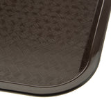 Carlisle CT121669 Cafe Polypropylene Fast Food Cafeteria Tray 12" x 16" - Chocolate - 24/Case
