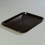 Carlisle CT121603 Cafe Polypropylene Fast Food Cafeteria Tray 12" x 16" - Black - 24/Case