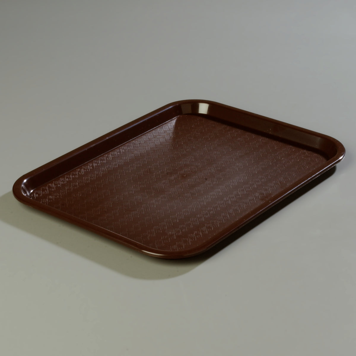 Carlisle CT121669 Cafe Polypropylene Fast Food Cafeteria Tray 12" x 16" - Chocolate - 24/Case