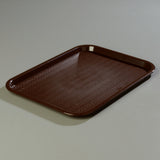 Carlisle CT121669 Cafe Polypropylene Fast Food Cafeteria Tray 12" x 16" - Chocolate - 24/Case