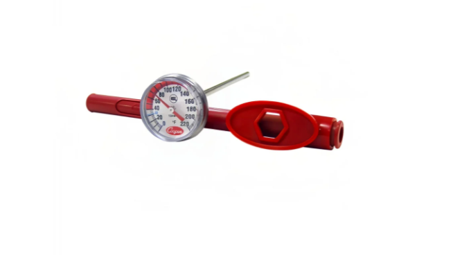 Cooper-Atkins CT220-51-6 1" Dial Type Pocket Test Thermometer w/ 5" Stem, 0 to 220 Degrees F