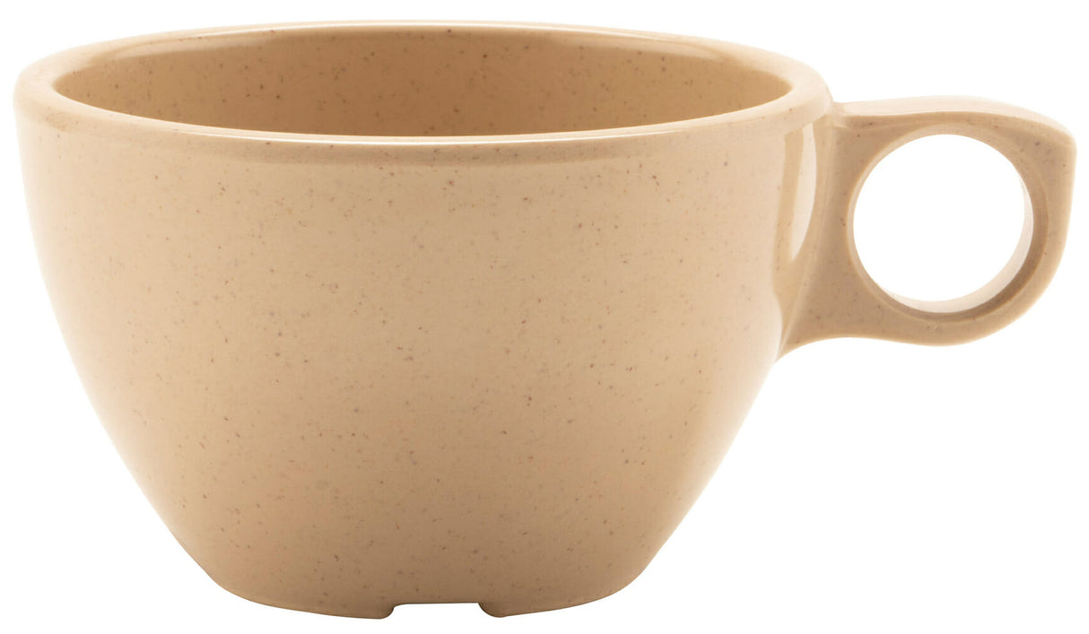 GET DC-100-S SuperMel Melamine Ovide Coffee Cup / Mug 7-1/2 oz. - Sandstone - 48/Case