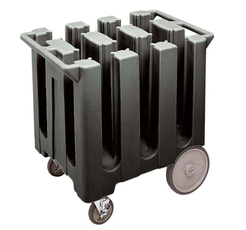 Cambro DC575110 23 1/2" Mobile Dish Caddy w/ (6) Columns - Plastic, Black