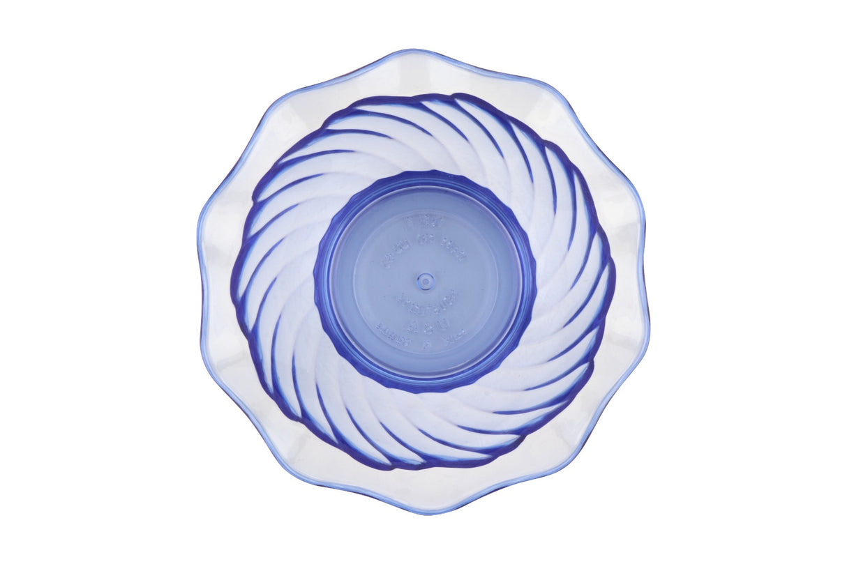 GET DD-50-BL Dessert Time SAN Plastic Small Tulip Dessert Dish 5 oz. - Transparent Blue - 48/Case