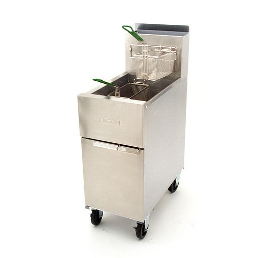 Dean SR142NG Super Runner Value natural gas floor fryer 43 lb capacity 105,000 BTU