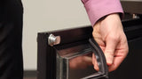 True TBB-1-HC Black 1 Solid Swing Door Back Bar Refrigerator 23-1/2" - Holds (30) 6-Packs or (1) Half Barrel - 115v