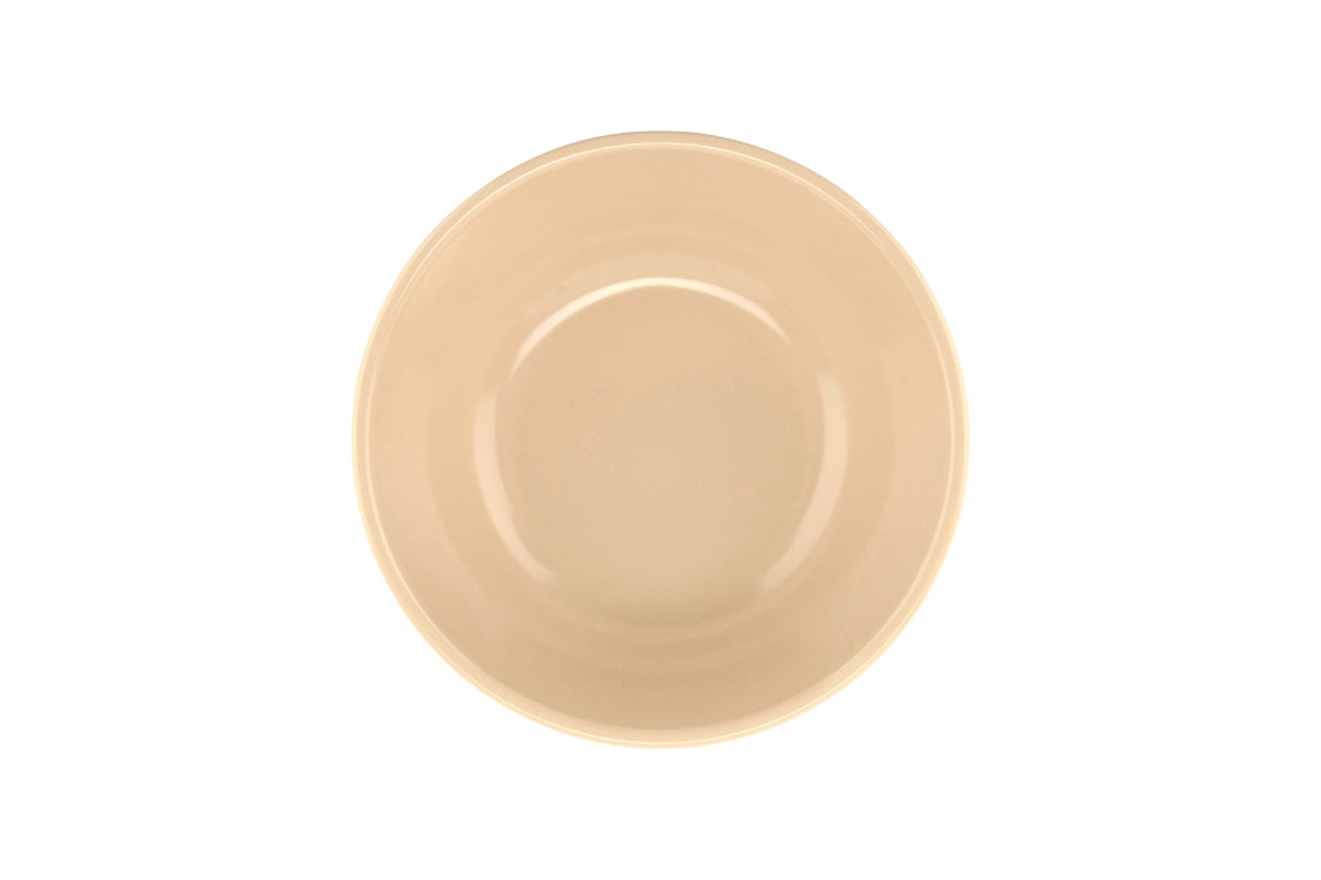 GET DN-314-T SuperMel Melamine Stackable Narrow Rim Oatmeal Nappie Bowl 14 oz. - Tan - 48/Case