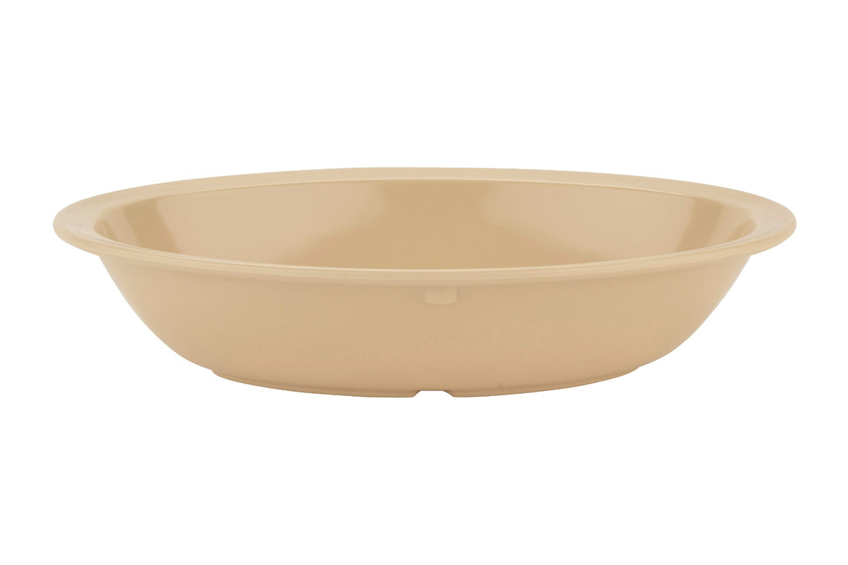 GET DN-332-T SuperMel Melamine Narrow Rim Oval Serving Bowl 32 oz. 10"x7-1/4" - Tan - 12/Case